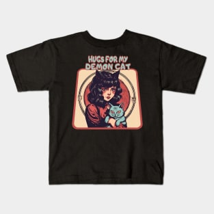 Hugs for my demon cat Kids T-Shirt